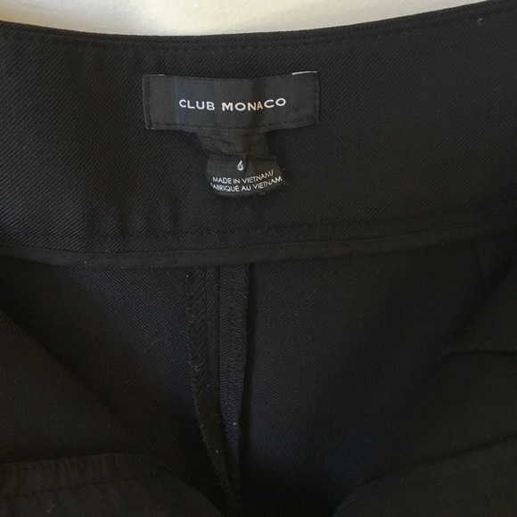 Club Monaco High Rise Wool Blend Wide leg Cropped Pant - Picture 7 of 9